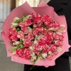 Кустовая роза Файрворкс с альстромерией