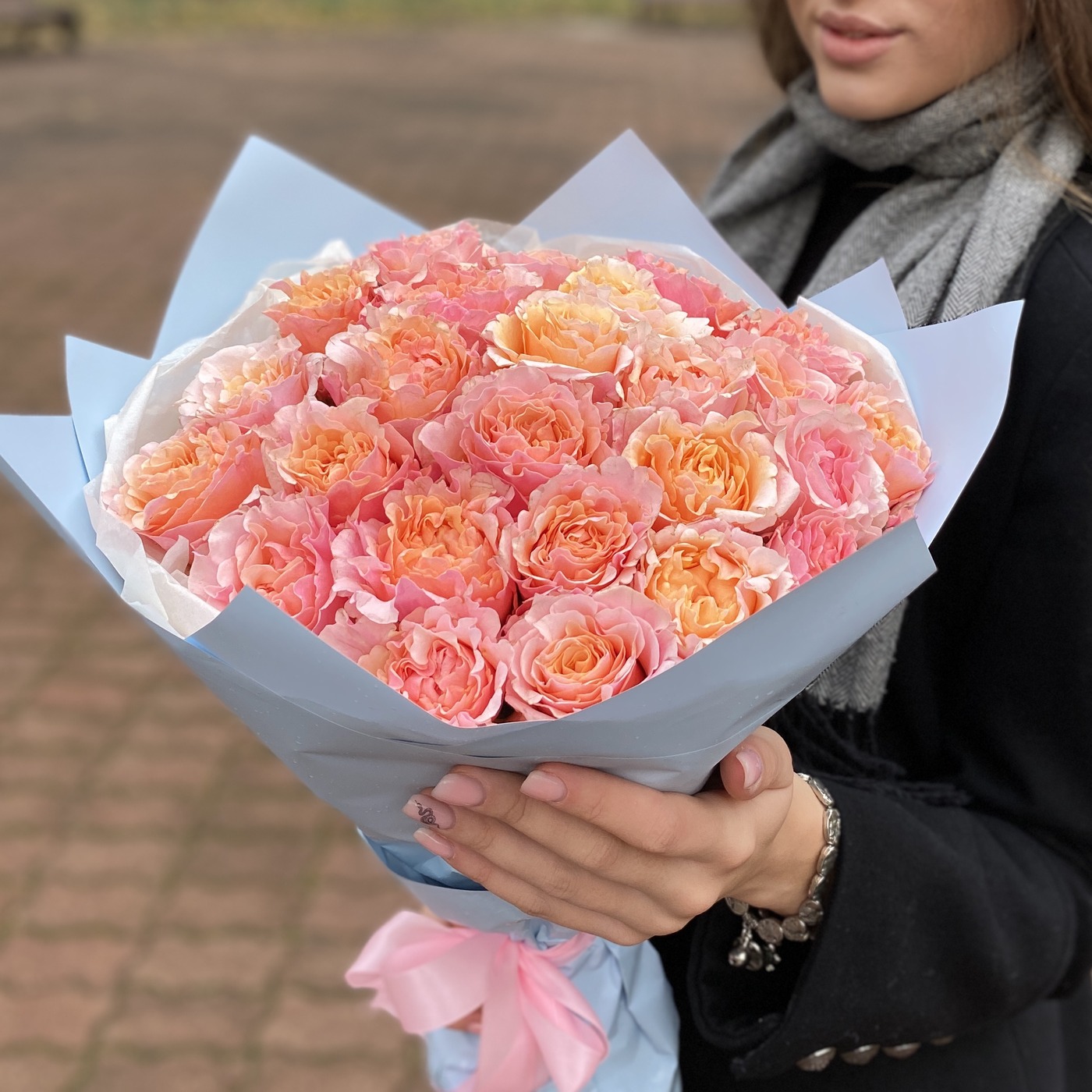 Букет с розовыми розами недорого на День Святого Валентина