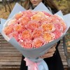 Персиковые пионовидные розы