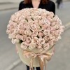 101 роза Мента в шляпной коробке