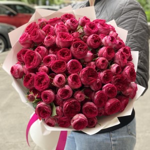 25 кустовых пионовидных роз Роял Трендсеттер 50 см