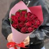 15 красных роз 40 см