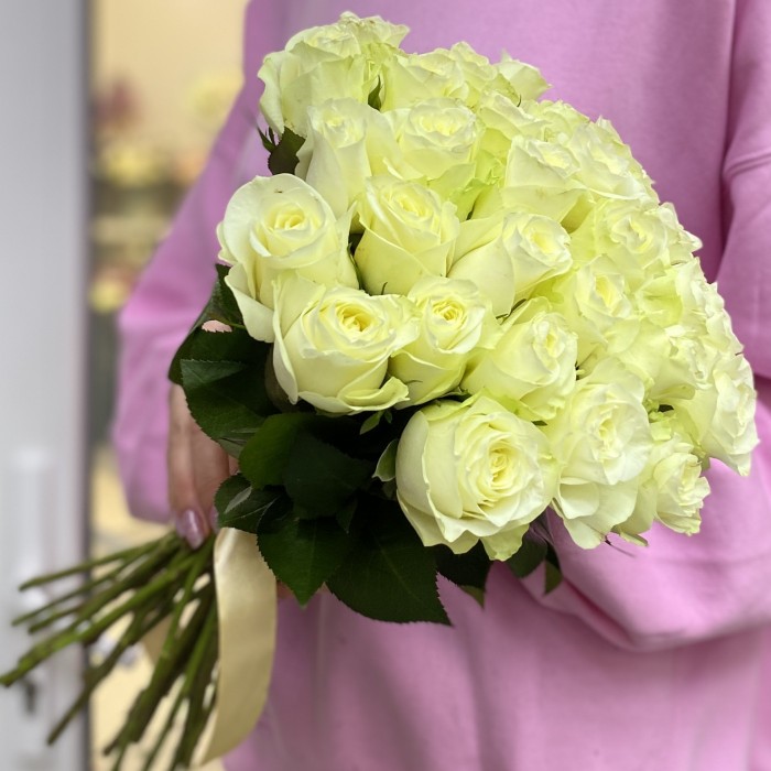 Роза белая 40 см