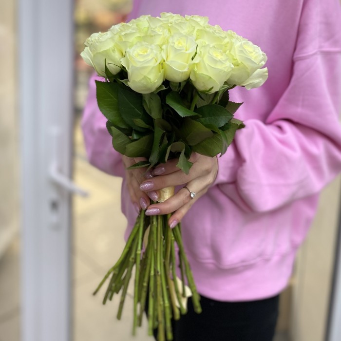 Роза белая 40 см