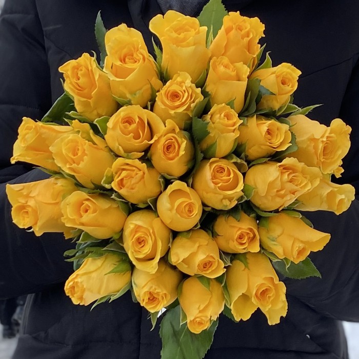 Роза желтая 40 см