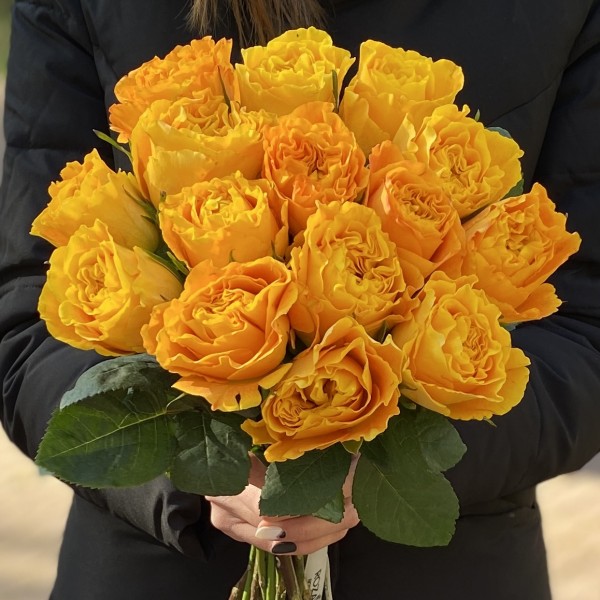 Пионовидная роза Оранж Рива