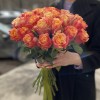 Красно-оранжевая роза 3Д