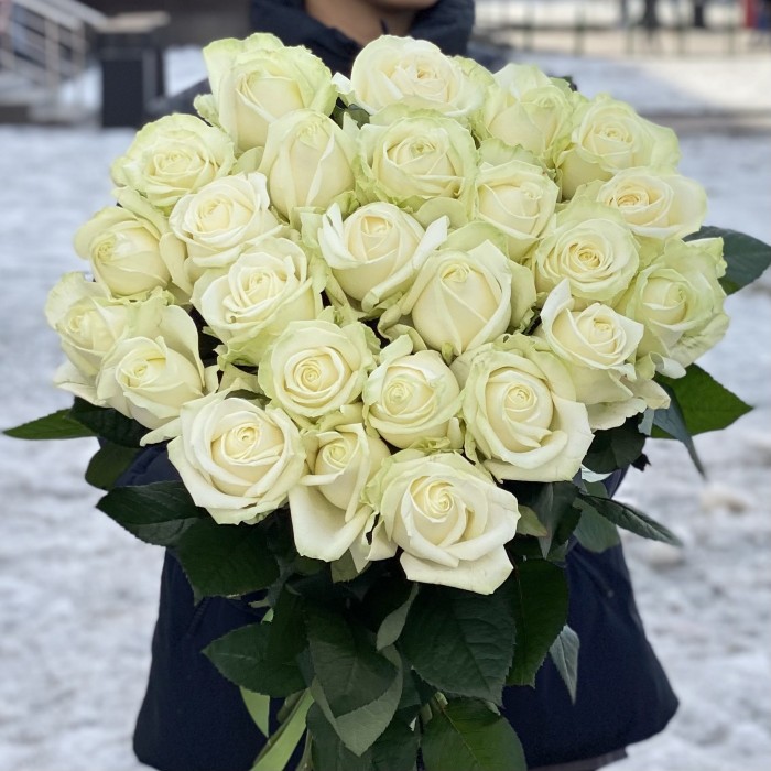 Роза белая 80 см