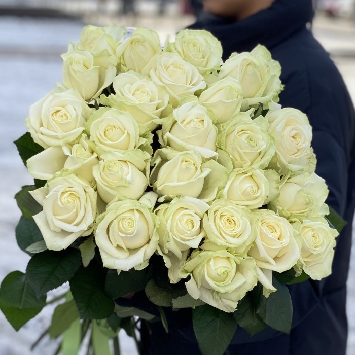 Роза белая 80 см