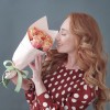 7 красно-оранжевых роз 3Д