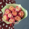 9 красно-оранжевых роз 3Д