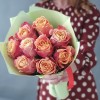 9 красно-оранжевых роз 3Д