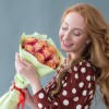9 красно-оранжевых роз 3Д