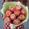 9 красно-оранжевых роз 3Д