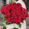 25 длинных красных роз 110 см
