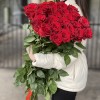25 длинных красных роз 110 см