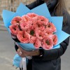 15 пионовидных роз Мандарин экспрешен 50 см