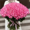 201 розовая роза Ревиваль 60см