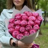 25 роз Дип Перпл 50 см