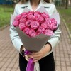25 роз Дип Перпл 50 см