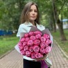 25 роз Дип Перпл 50 см