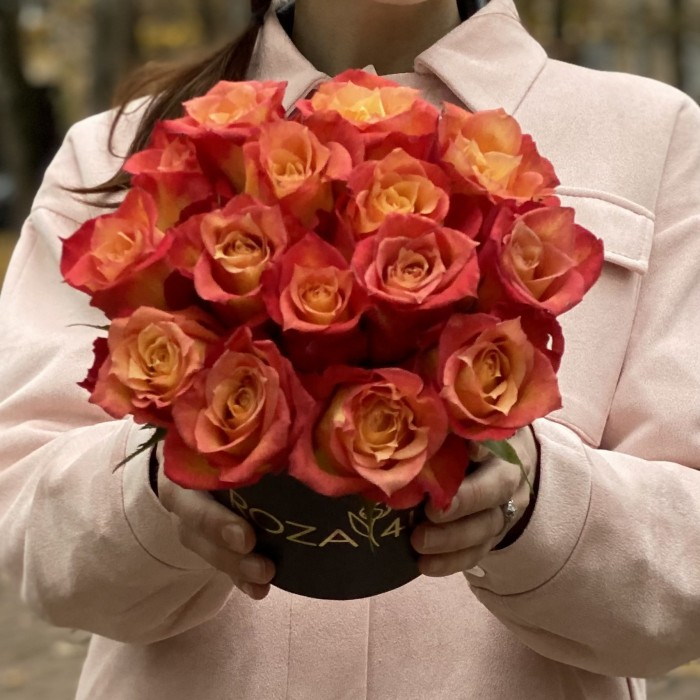 Розы Лампион в коробке