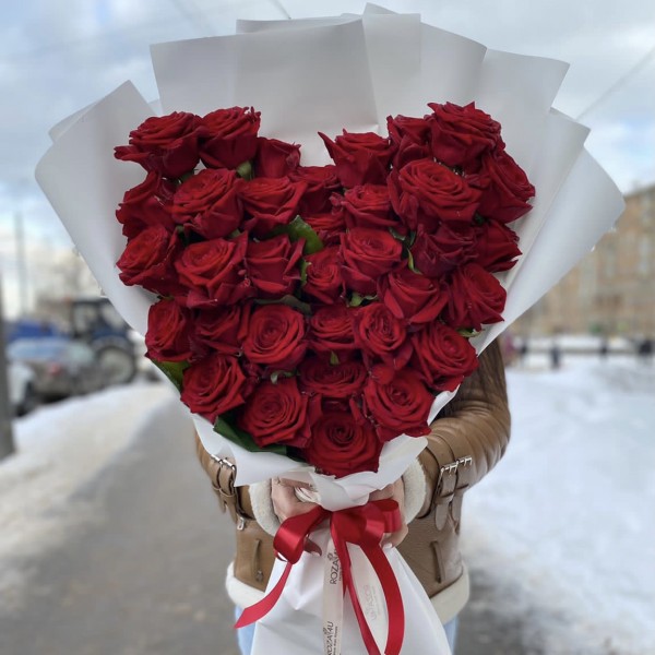 Красные розы Сердце