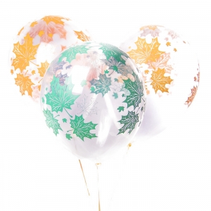 Шары прозрачные Кленовый лист