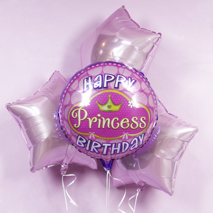 Шар круг "С Днем Рождения, Принцесса!"