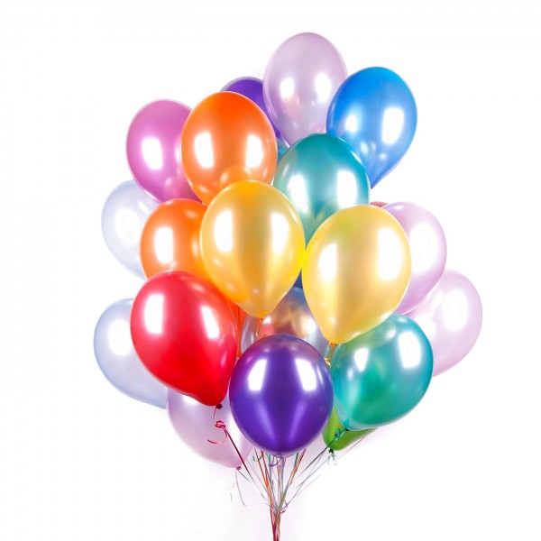 Облако разноцветных воздушных шаров