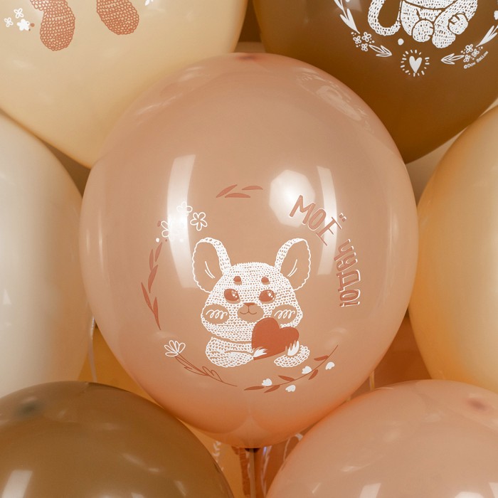 Облако воздушных шаров Нежные зверята