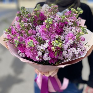 Букет из розовых маттиол Букет из розовых маттиол