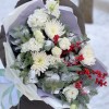 Новогодний букет Снегирь
