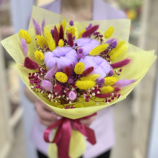 Букет из сухоцветов весна