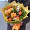 Букет из сухоцветов оранжевый