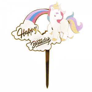 Топпер радужный единорог