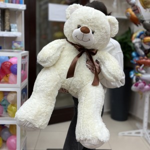 Большой кремовый медведь 120 см