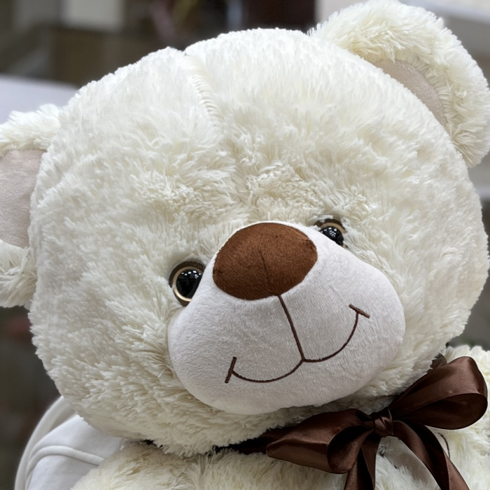 Большой кремовый медведь 120 см