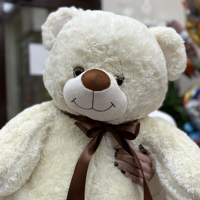 Большой кремовый медведь 120 см