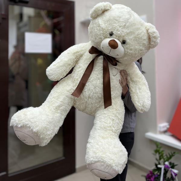Большой кремовый медведь 140 см