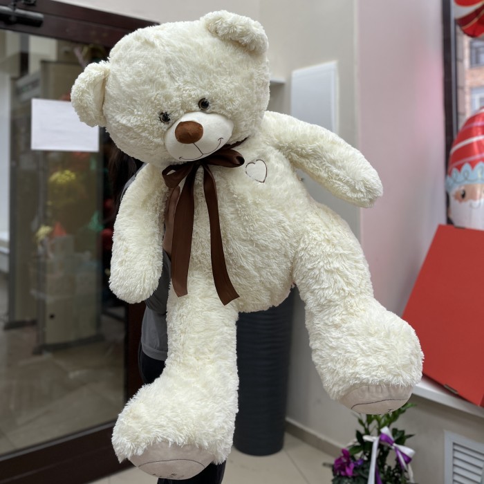 Большой кремовый медведь 140 см