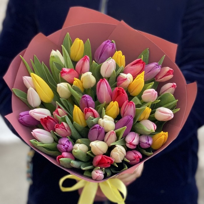 51 тюльпан праздничный микс