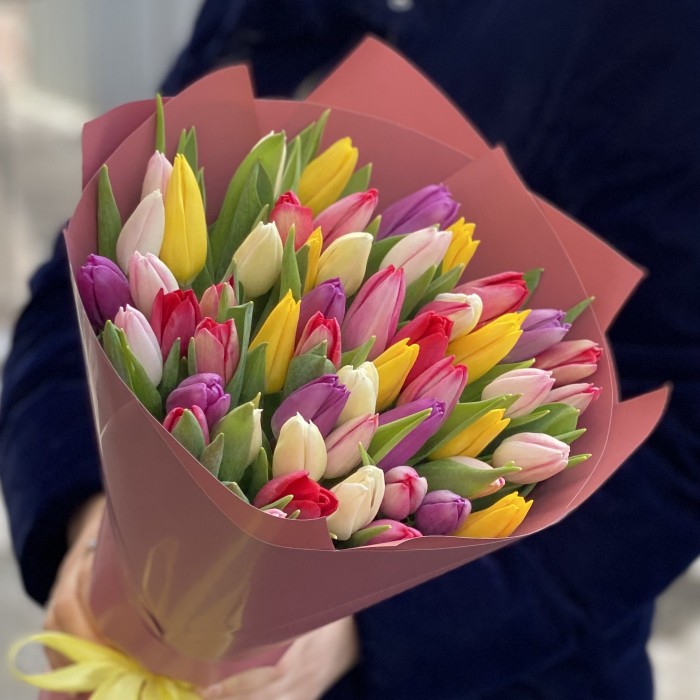 51 тюльпан праздничный микс