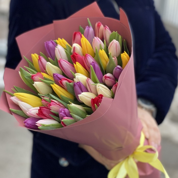 51 тюльпан праздничный микс