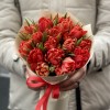 15 красных пионовидных тюльпанов Абба