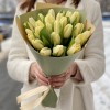 25 кремовых тюльпанов