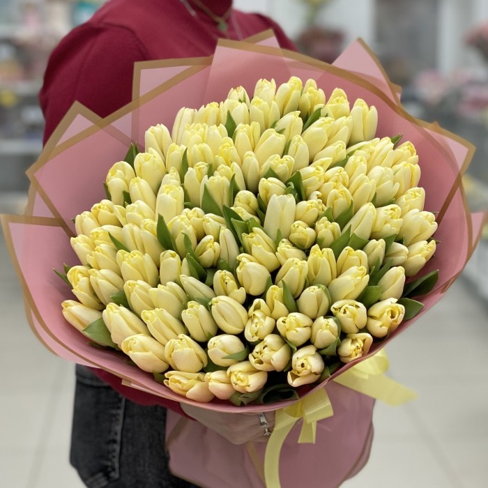 101 желто-кремовый тюльпан