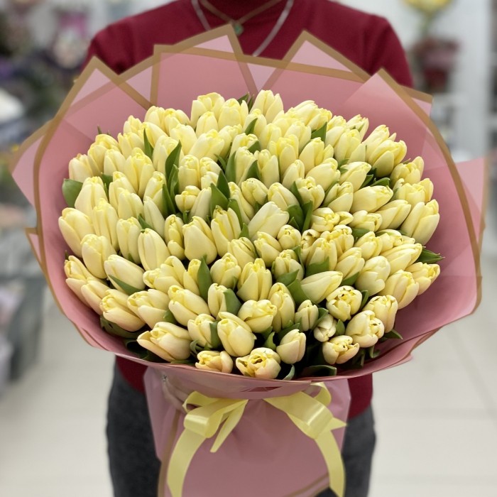 101 желто-кремовый тюльпан