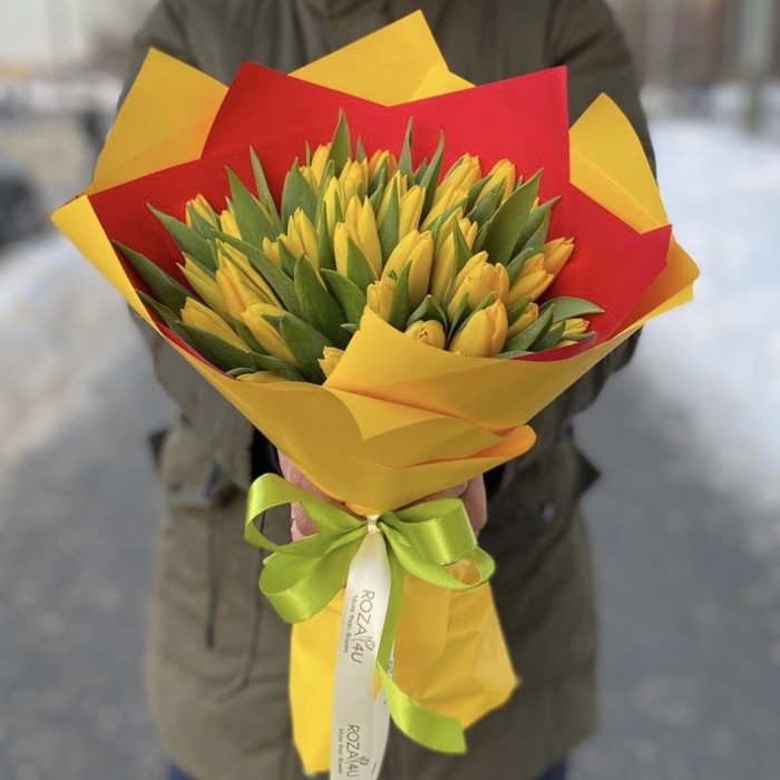 51 желтый тюльпан