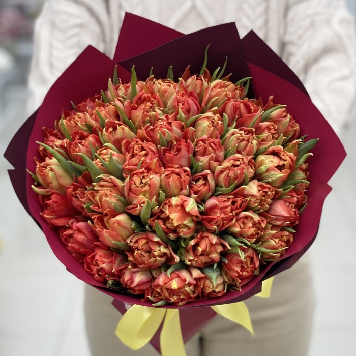 51 оранжевый пионовидный тюльпан Абба